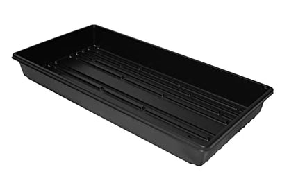 Living Whole Foods 10 Pack of Durable Black Plastic Growing Trays (Without Drain Holes) 21" X 11" X 2" - Flowers, Seedlings, Plants, Wheatgrass, Microgreens & More - size: 10 pack