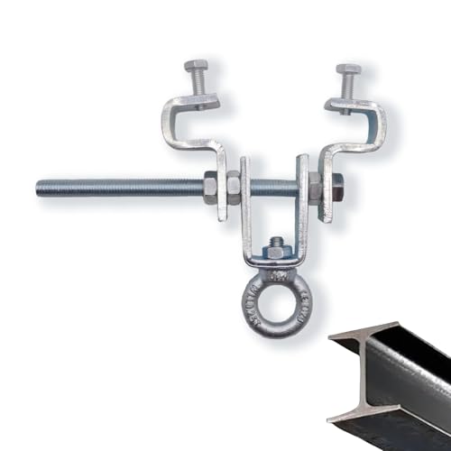Heavy Duty Steel Beam Clamp Suitable I-Beam 2.48" to 8.46" 1Set