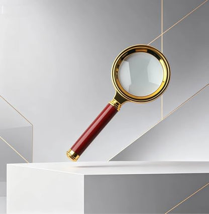 1pc Metal Magnifying Glass, 10x High Definition Handheld Loupe for Reading, Science Experiments, Jewelry/Insects/Plant Observation