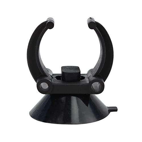 Aquarium Heater Holder Suction Cup Clip Black for Fish for Tube Hose Plant Decoration Sucker Dia 1.34" Clip Dia 0.9 Aquarium Heater Holder Suction Cups