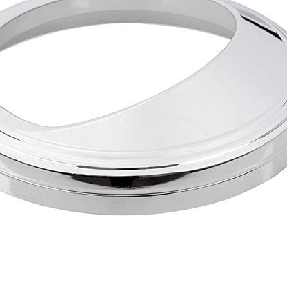5 inch Speedometer Gauge Tank Mounted Cover Trim Ring Bezel Aluminum Chrome Compatible with Harley Electra Glide Deluxe Dyna Wide Glide - size: Chrome