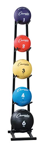 Champion Sports Medicine Ball Storage – Durable Racks & Trees for Organized Gym, Fitness & Sports Storage - style: Medicine Ball Tree