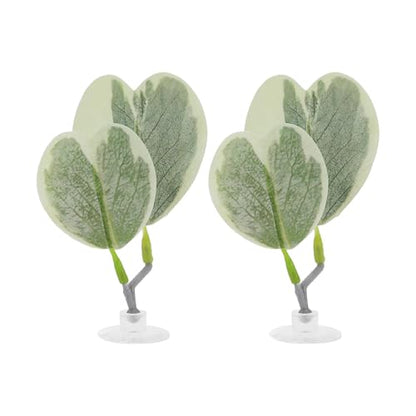 Betta Fish Bed, Betta Leaf Bed, Plastic Betta Hammock, Betta Hammock Pad W/Suction Cup, Betta Heart-Shaped Leaf Bed Aquarium Decor, Light Green 2Pcs