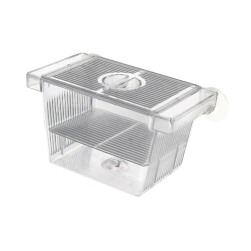 predolo Aquarium Hatching Box for Fish Breeding with Suction Cups for Betta Guppy, S - size: S