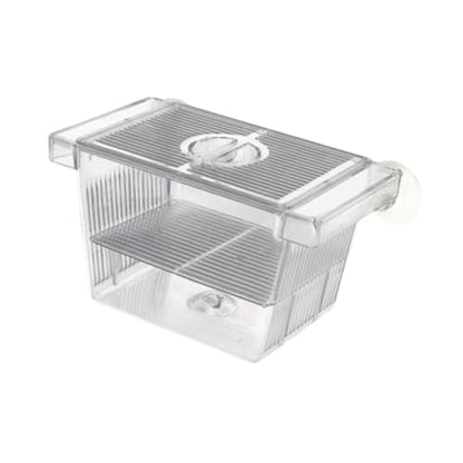 predolo Aquarium Hatching Box for Fish Breeding with Suction Cups for Betta Guppy, S - size: S