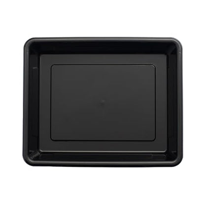 Storex Storage Tray, Letter Size, 10 x 13 x 3 Inches, Black (1 Tray only) - size: 13" x 10" x 3"