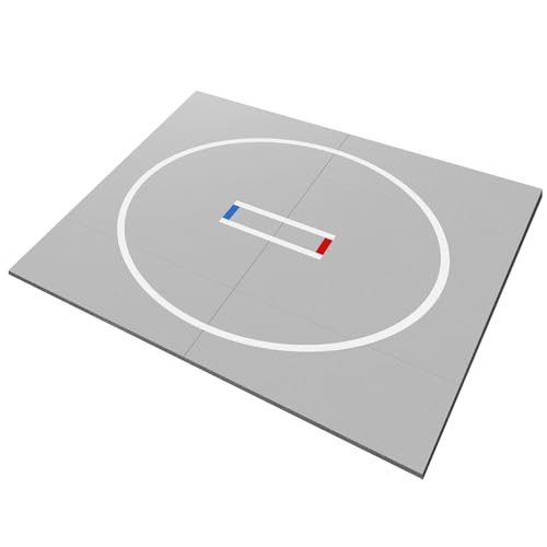 10' x 10' Wrestling Mat for Home, 1.2" Thick Foldable BJJ Mats for Home Gym, Anti-Slip MMA Jiu Jitsu Mats, Grappling Mats for Martial Arts & Judo Practice (Gray)