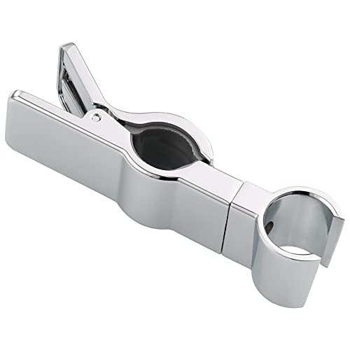 Shower Head Holder for Slide Bar,Universal 20-25 mm/0.79-0.98 inch Rail for Slide Bar Slider Clamp Bathroom Replacement 45 Degree Rotation Sprayer Holder