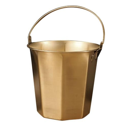 Toddmomy Stainless Steel Water Bucket Handle Portable Storage Container for Outdoor Camping Fishing and Household Use and Deep Design for Versatile Liquid Storage