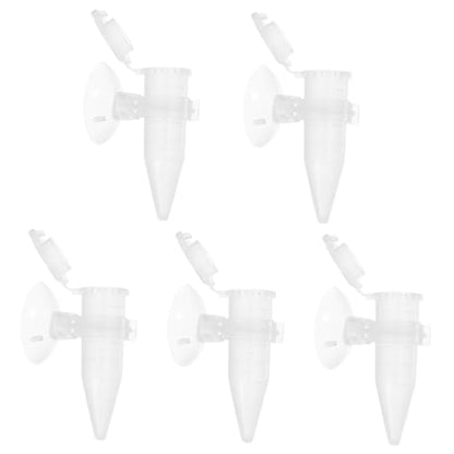 VICASKY 5pcs Mini Shrimp Feeder with Cup Automatic Fish Food Dispenser for Aquariums Easy to Clean and Observe for Shrimp and Fish Feeding