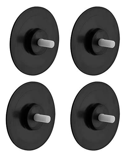 SANNO Suction Cups Black Pads Replacement for Shower Caddy Sope Dish Double Hooks- Set of 4 Pads - style: 4-pads