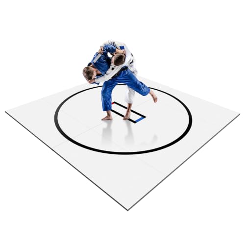 Generic 10x10ft Foldable XPE Jiu Jitsu Floor Exercise Mat for Home Landing Training Mat 1.2inch Thick for BJJ MMA Grappling Martial Art Boxing Judo
