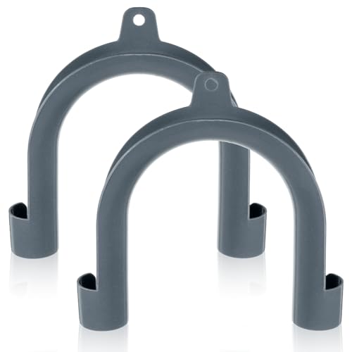2Pack U-Shaped Washing Machine Drain Hose Holder Hook, U-Shaped Drain Clamp, U-Bend Hose Holder Hook for Laundry Tub Fits 1-1/4" Pipe Secure Holders for Laundry Room Organization