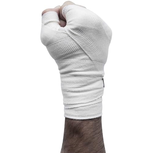 Meister Elastic Gauze Hand Wraps for Boxing & MMA - Mexican Style - White - 10 Pack - color: White, size: 10 Pack