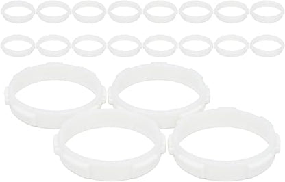 Toyvian Hamster Tunnel Connector Rings, 20pcs Universal DIY Cage Tube Connectors for Small Animal Habitats Replacement Connecting Plates for Gerbils Mice Rats White Plastic Accessories