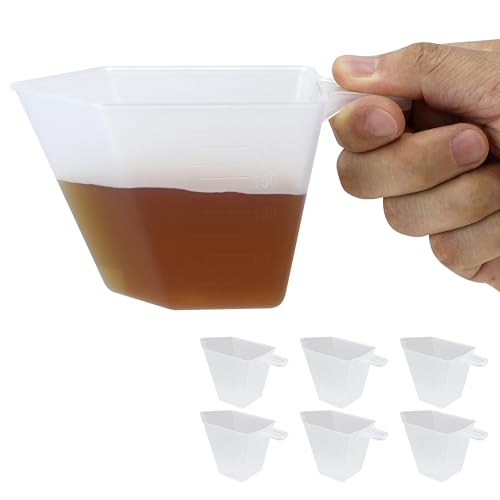 EIKS 6 Pack Measuring Cups with 250ml Capacity for Measuring Rice Bean Dry and Liquid Ingredient Laundry Detergent in Cooking Bakeware DIY Craft Painting Task