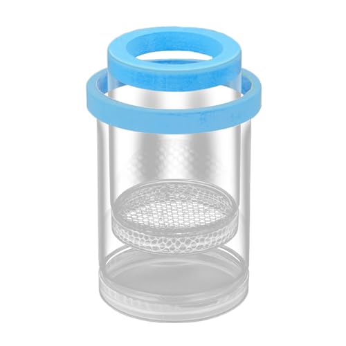 Fish Breeder Box - Clear Acrylic, Strong Suction Cups, V-Grate, Safe Fry Hatching Tank Guppy, Protects Fish, Betta Shrimp Isolation Space, Aquatic Separator Nursery | for Aquarium - color: Blue