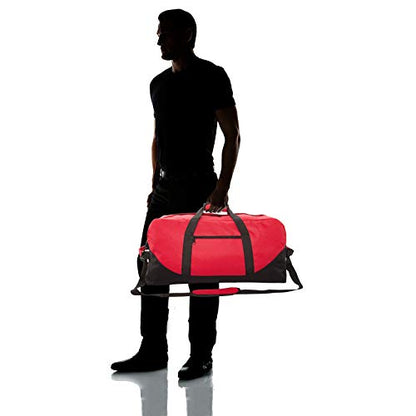 DALIX 25" Big Adventure Large Gym Sports Duffle Bag (Black Grey Navy Blue Red Camo) - color: Red