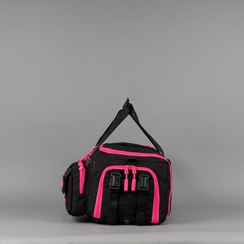 WOLFpak 30L Perfect Duffle Bag - Sports Tactical Gym Bag (Neon Pink) | Laptop Pouch, MOLLE Compatible, Padded Straps, 1000D Waterproof Fabric, Dual Cup Holders, Military Grade - color: Neon Pink
