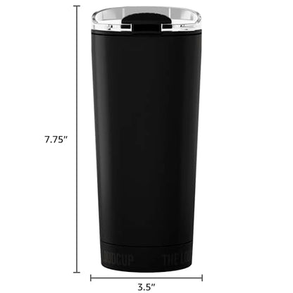 The LoudCup 16 oz 2-in-1 Water Bottle & Noisemaker, Jet Black - color: Jet Black, size: 16 Ounces