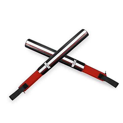 MRX MMA Boxing Training Striking Sticks Padded Pair Boxing Focus Precision Sticks Punch Speed Training Hand Target Ideal for Martial Arts, Muay Thai - color: Black Red