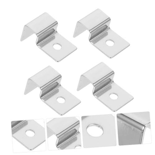 COLLBATH Fish Tank Accessory 4pcs Stainless Steel Support Frame for Aquarium Lid Holder
