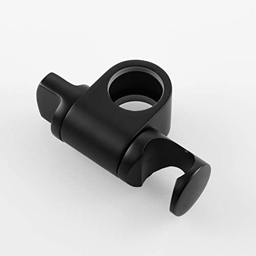 Hand Held Shower Head Holder Stainless Steel Height/Angle Adjustable 25 mm Shower Slide Bar Bracket Holder Black, ST35B - color: Black