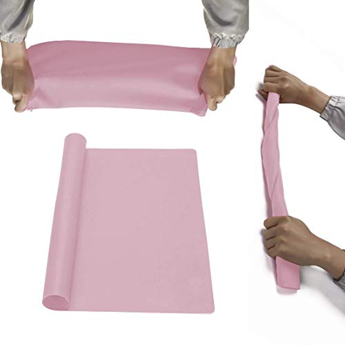 23.6'' by 15.7''Flexible Silicone Placemat Non Slip Waterproof Heat Resistant Dinner Table Mat (Light Pink-2 Pcs) - color: Light Pink-2 Pcs