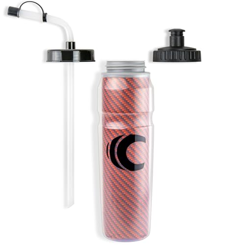 Cannon Sports 28oz Insulated Squeeze Water Bottle with Straw, Leak Proof Lids, 2 lids (Straw and Squeeze), Double Wall Insulation, Wide Mouth, BPA-Free (2 Pack) (Orange) - color: Orange
