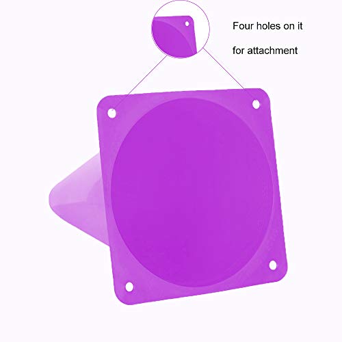 Alyoen 9 inch Traffic Cones, Plastic Sport Cones, Purple Soccer Training Cones for Outdoor Activity & Festive Events (Sets of 10/15/ 20) - color: 10 Pack-Purple
