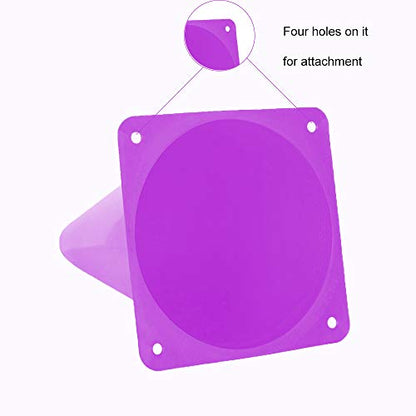 Alyoen 9 inch Traffic Cones, Plastic Sport Cones, Purple Soccer Training Cones for Outdoor Activity & Festive Events (Sets of 10/15/ 20) - color: 10 Pack-Purple