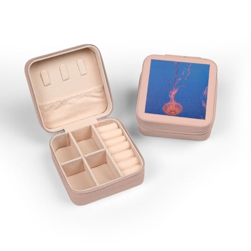 3dRose Jellyfish, Monterey Bay Aquarium, California - US05 DFR0360 - David R. Frazier Jewelry Travel Case Pink