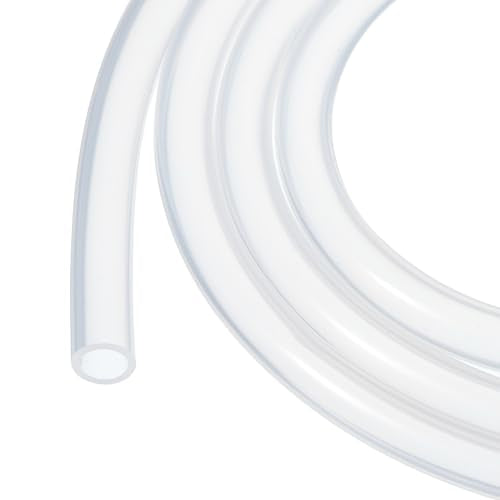 3.3ft 3/16" ID x 9/32" OD Silicone Tubing Clear 5mm x 7mm Industrial Plastic Tubing Pure Silicone Hoses for Pump Siphoning Draining Irrigation Brewing - color: Clear, size: 3/16" x 9/32"