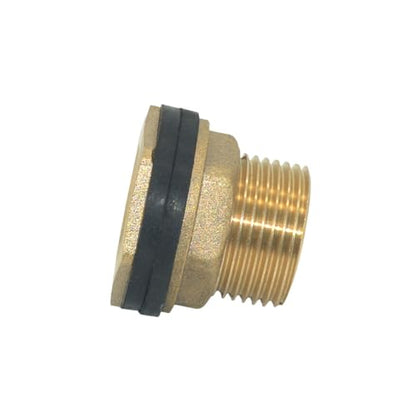VARMHUS Solid Brass Bulkhead Fitting,2 Rubber Seal Washers, NPT Female to NPT Male Thread Water Tank Connector for Rain Barrels Aquariums (1PC 1" Female 3/4" Male) - size: 1PC 1" Female 3/4" Male