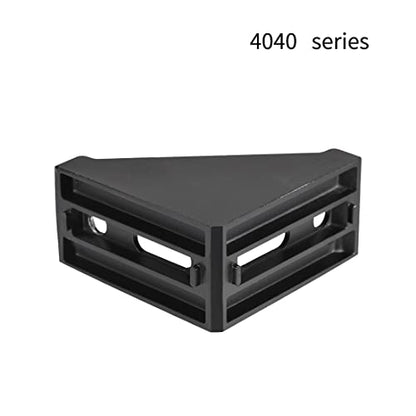 uxcell Inside Corner Bracket Gusset, 80mm x 80mm for 4040 Series Aluminum Extrusion Profile, 4 Pcs (Black)
