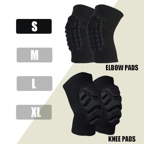 4pcs Universal Men's and Women's Knee and Elbow Equipment Set - Adjustable Cushioning Pads, Made of Moisture-Wicking Fabric - size: Small