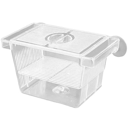 Fish Breeding Box, Transparent Insulation Breeder Box for Fish Tank, 5x3x3 Detachable Plastic Small Tank for Babies, Shrimp, Clown and Guppy
