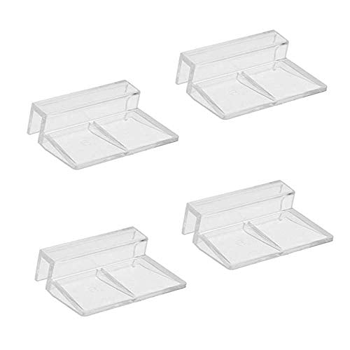 4pcs Clear Color Acrylic Aquarium Fish Tank Glass Cover Clip Support Holder (8mm) - size: 8mm