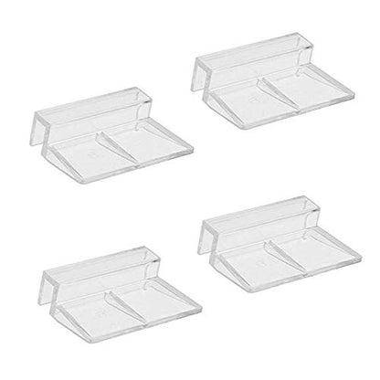 4pcs Clear Color Acrylic Aquarium Fish Tank Glass Cover Clip Support Holder (6mm) - size: 6mm