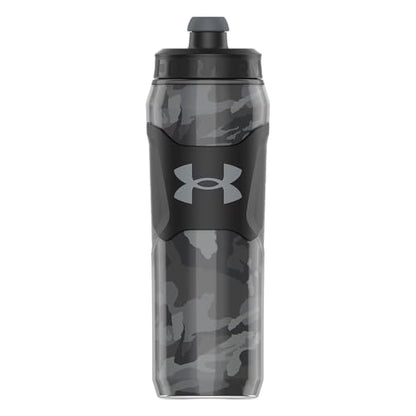 Under Armour 28oz Playmaker Squeeze Insulated 2 - Sports Water Jug, Leak Resistant for Baseball, Football & More, Black Steel Camo - color: Black Steel Camo