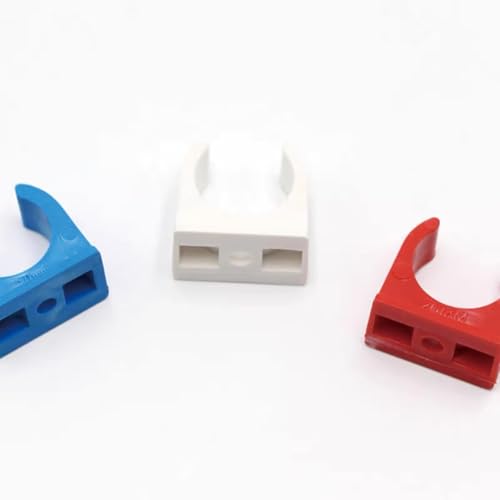 100 Pcs U-Shaped PVC Pipe Clamps Clips, U-Shaped Buckles for 1/2" (20mm) Pipes, Water Supply and TV Trays Tubing Hose Hanger Support Pex Tubing (Red 20mm) - size: 20mm,100Pcs(Red)