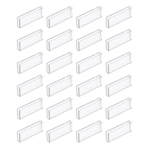 uxcell 24Pcs Plastic Glass Connector, Suitable for 3mm Thick 180 Degree Glass to Glass Clamp, Fixing Bracket Rimless Clip Holder for Aquarium Fish Tank Display Shelves, Transparent - color: Transparent, size: 3mm