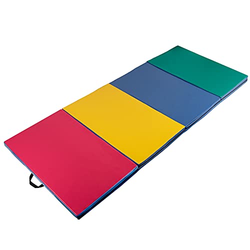 Polar Aurora 4'x8'x2 Thick Folding Gymnastics Exercise Mat Aerobics Stretching Yoga Mats - color: 4 Colors