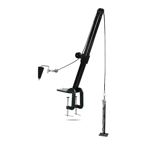 Arm Wrestling Battle Table Training System, Tabletop Pulley Machine for Wrist & Forearm Strength Development with Handle(Black)
