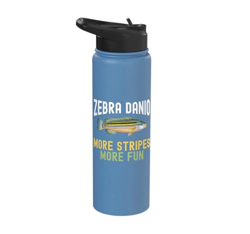 Zebra Daino Fish Lover Freshwater Aquarium Fish Stainless Steel Insulated Water Bottle