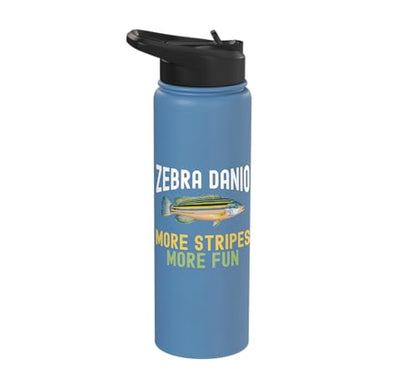 Zebra Daino Fish Lover Freshwater Aquarium Fish Stainless Steel Insulated Water Bottle