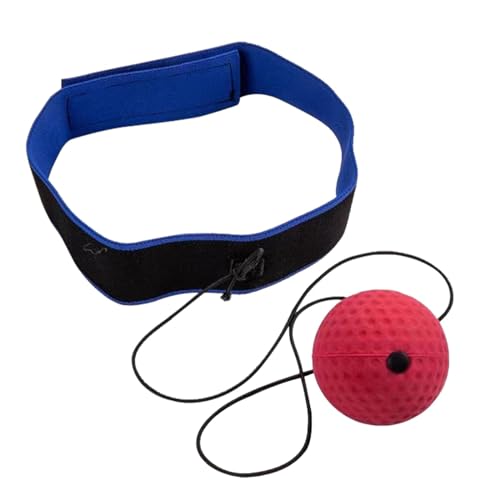 Boxing Reflex Ball Exercise Set Adjustable Headband Punch Training Game Ball on String Reaction Speed Suitable for Kids Adults Home Gym Workout, Blue Black