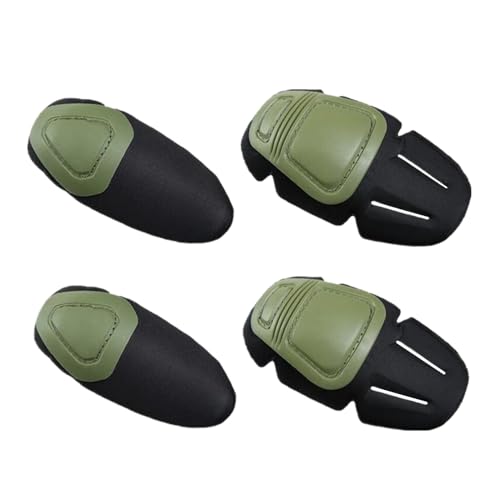 Tactical Protective G3 Combat 2 Elbow Pads and 2 Knee Pads for Hunting Clothing/Pants - color: green