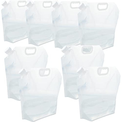 21 Gallons (8 pcs, 2.6 Gallons Each), Water Storage Containers, Foldable Water Bag, BPA-Free, Premium Collapsible Water Jug, and Water Containers, for Camping, Hiking, Emergency Water Storage