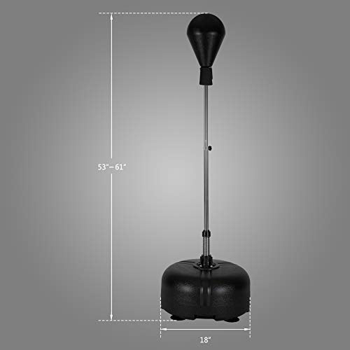 PEXMOR Reflex Bag, Freestanding Punching Bag with Stand, Speed Boxing Ball, Height Adjustable for Adults & Teens, Perfect for Stress Relief/Fitness/Punch Training at Home, Easy Assembly & Durable